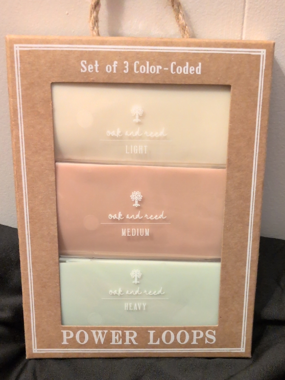 Oak and Reed Power Loops Set of 3 - Light Cream, Blush Pink, Pale Green